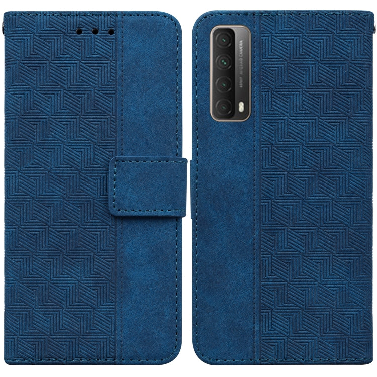 Custodia per telefono in pelle goffrata geometrica, For Huawei P smart 2021 / Y7a, For Huawei P50, For Huawei P50 Pro, For Honor 20 / Huawei nova 5T