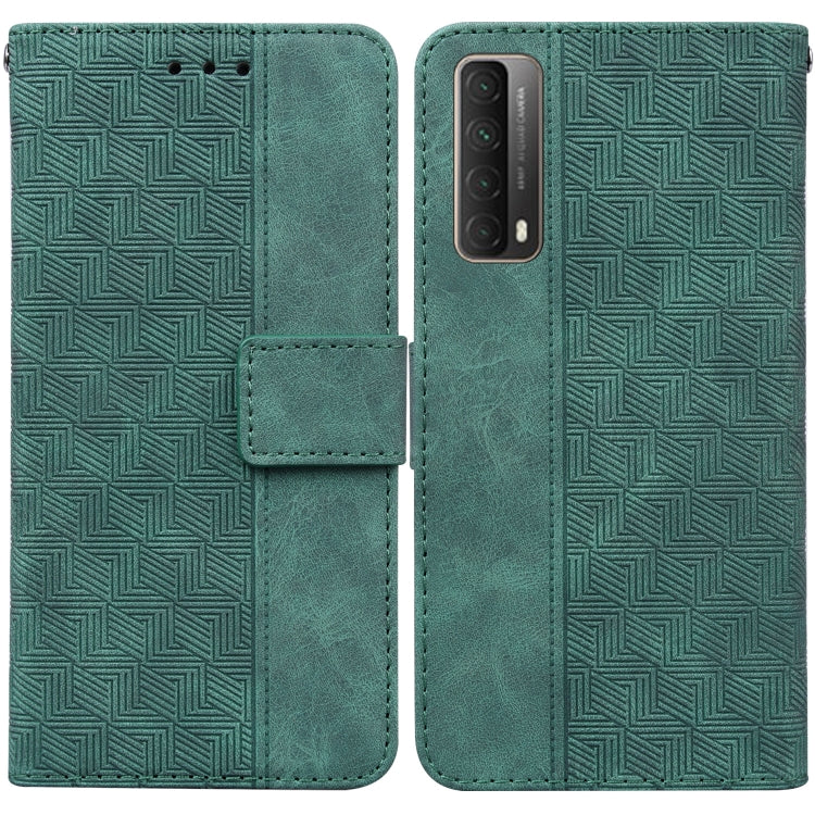 Custodia per telefono in pelle goffrata geometrica, For Huawei P smart 2021 / Y7a, For Huawei P50, For Huawei P50 Pro, For Honor 20 / Huawei nova 5T