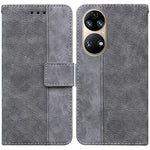 Custodia per telefono in pelle goffrata geometrica, For Huawei P smart 2021 / Y7a, For Huawei P50, For Huawei P50 Pro, For Honor 20 / Huawei nova 5T