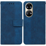 Custodia per telefono in pelle goffrata geometrica, For Huawei P smart 2021 / Y7a, For Huawei P50, For Huawei P50 Pro, For Honor 20 / Huawei nova 5T