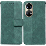 Custodia per telefono in pelle goffrata geometrica, For Huawei P smart 2021 / Y7a, For Huawei P50, For Huawei P50 Pro, For Honor 20 / Huawei nova 5T