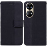 Custodia per telefono in pelle goffrata geometrica, For Huawei P smart 2021 / Y7a, For Huawei P50, For Huawei P50 Pro, For Honor 20 / Huawei nova 5T