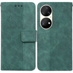 Custodia per telefono in pelle goffrata geometrica, For Huawei P smart 2021 / Y7a, For Huawei P50, For Huawei P50 Pro, For Honor 20 / Huawei nova 5T