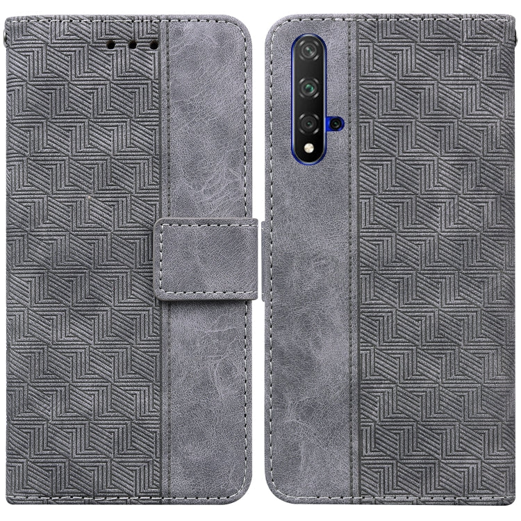 Custodia per telefono in pelle goffrata geometrica, For Huawei P smart 2021 / Y7a, For Huawei P50, For Huawei P50 Pro, For Honor 20 / Huawei nova 5T