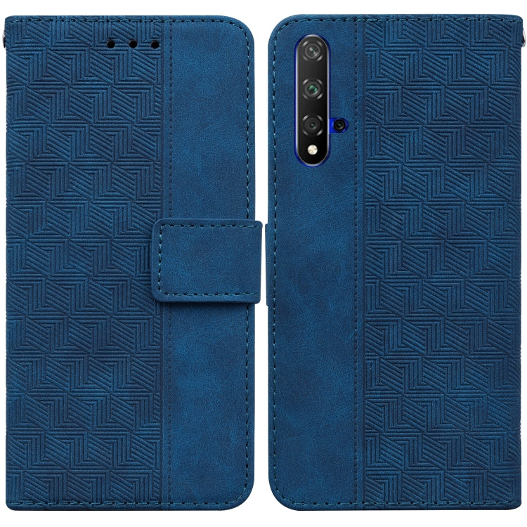 Custodia per telefono in pelle goffrata geometrica, For Huawei P smart 2021 / Y7a, For Huawei P50, For Huawei P50 Pro, For Honor 20 / Huawei nova 5T
