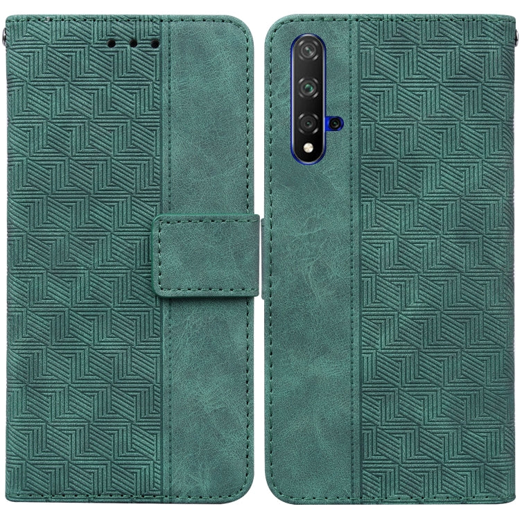 Custodia per telefono in pelle goffrata geometrica, For Huawei P smart 2021 / Y7a, For Huawei P50, For Huawei P50 Pro, For Honor 20 / Huawei nova 5T