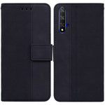 Custodia per telefono in pelle goffrata geometrica, For Huawei P smart 2021 / Y7a, For Huawei P50, For Huawei P50 Pro, For Honor 20 / Huawei nova 5T