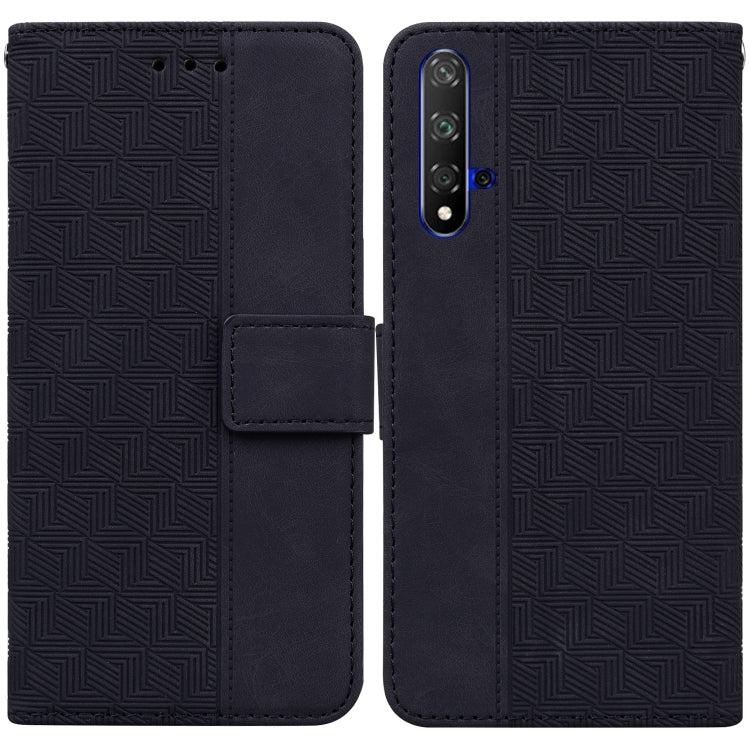 Custodia per telefono in pelle goffrata geometrica, For Huawei P smart 2021 / Y7a, For Huawei P50, For Huawei P50 Pro, For Honor 20 / Huawei nova 5T