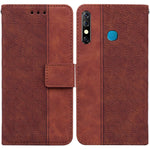 Custodia per telefono in pelle goffrata geometrica, For Infinix Hot 8 X650 CC7, For Infinix Hot 9 X655C / Note 7 Lite, For Infinix Hot 10 Play / Smart 5 India, For Infinix Hot 10s / Hot 10T