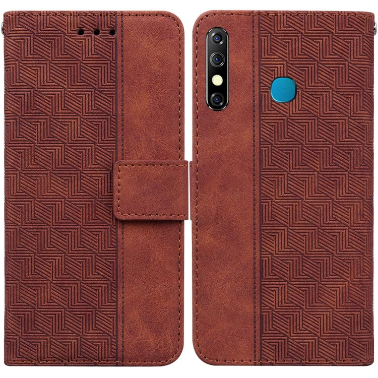 Custodia per telefono in pelle goffrata geometrica, For Infinix Hot 8 X650 CC7, For Infinix Hot 9 X655C / Note 7 Lite, For Infinix Hot 10 Play / Smart 5 India, For Infinix Hot 10s / Hot 10T