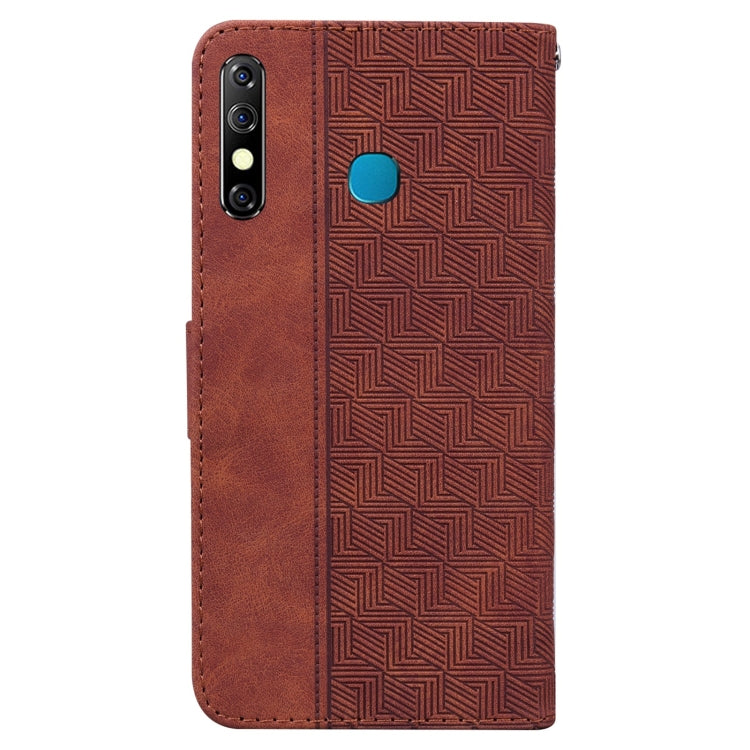 Custodia per telefono in pelle goffrata geometrica, For Infinix Hot 8 X650 CC7, For Infinix Hot 9 X655C / Note 7 Lite, For Infinix Hot 10 Play / Smart 5 India, For Infinix Hot 10s / Hot 10T