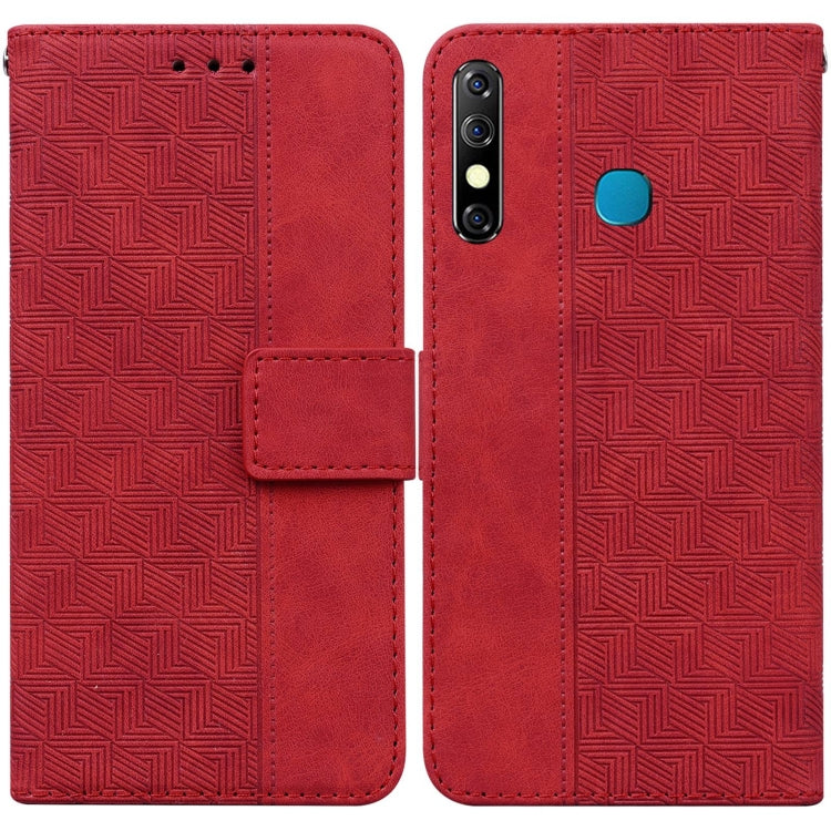 Custodia per telefono in pelle goffrata geometrica, For Infinix Hot 8 X650 CC7, For Infinix Hot 9 X655C / Note 7 Lite, For Infinix Hot 10 Play / Smart 5 India, For Infinix Hot 10s / Hot 10T