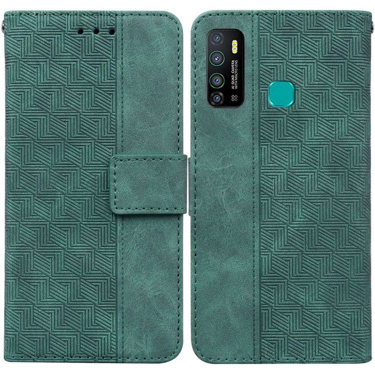 Custodia per telefono in pelle goffrata geometrica, For Infinix Hot 8 X650 CC7, For Infinix Hot 9 X655C / Note 7 Lite, For Infinix Hot 10 Play / Smart 5 India, For Infinix Hot 10s / Hot 10T
