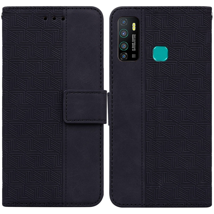 Custodia per telefono in pelle goffrata geometrica, For Infinix Hot 8 X650 CC7, For Infinix Hot 9 X655C / Note 7 Lite, For Infinix Hot 10 Play / Smart 5 India, For Infinix Hot 10s / Hot 10T