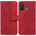 Custodia per telefono in pelle goffrata geometrica, For Infinix Hot 8 X650 CC7, For Infinix Hot 9 X655C / Note 7 Lite, For Infinix Hot 10 Play / Smart 5 India, For Infinix Hot 10s / Hot 10T