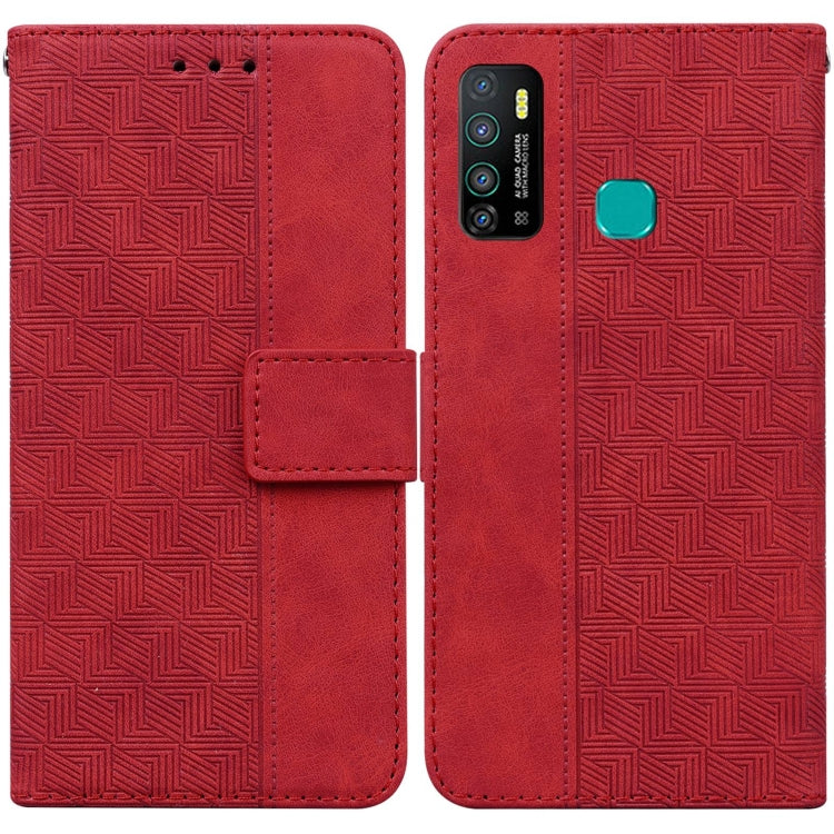 Custodia per telefono in pelle goffrata geometrica, For Infinix Hot 8 X650 CC7, For Infinix Hot 9 X655C / Note 7 Lite, For Infinix Hot 10 Play / Smart 5 India, For Infinix Hot 10s / Hot 10T