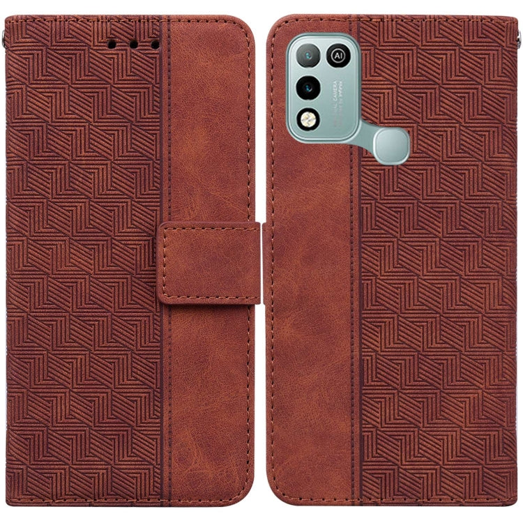 Custodia per telefono in pelle goffrata geometrica, For Infinix Hot 8 X650 CC7, For Infinix Hot 9 X655C / Note 7 Lite, For Infinix Hot 10 Play / Smart 5 India, For Infinix Hot 10s / Hot 10T