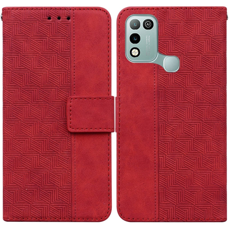 Custodia per telefono in pelle goffrata geometrica, For Infinix Hot 8 X650 CC7, For Infinix Hot 9 X655C / Note 7 Lite, For Infinix Hot 10 Play / Smart 5 India, For Infinix Hot 10s / Hot 10T