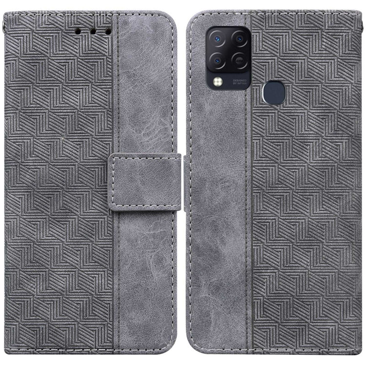 Custodia per telefono in pelle goffrata geometrica, For Infinix Hot 8 X650 CC7, For Infinix Hot 9 X655C / Note 7 Lite, For Infinix Hot 10 Play / Smart 5 India, For Infinix Hot 10s / Hot 10T