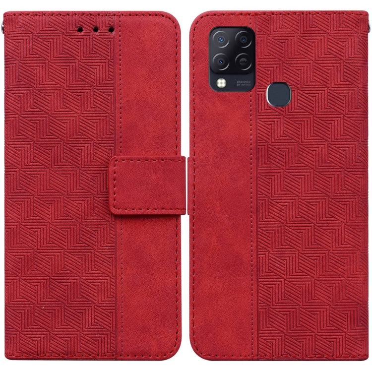 Custodia per telefono in pelle goffrata geometrica, For Infinix Hot 8 X650 CC7, For Infinix Hot 9 X655C / Note 7 Lite, For Infinix Hot 10 Play / Smart 5 India, For Infinix Hot 10s / Hot 10T