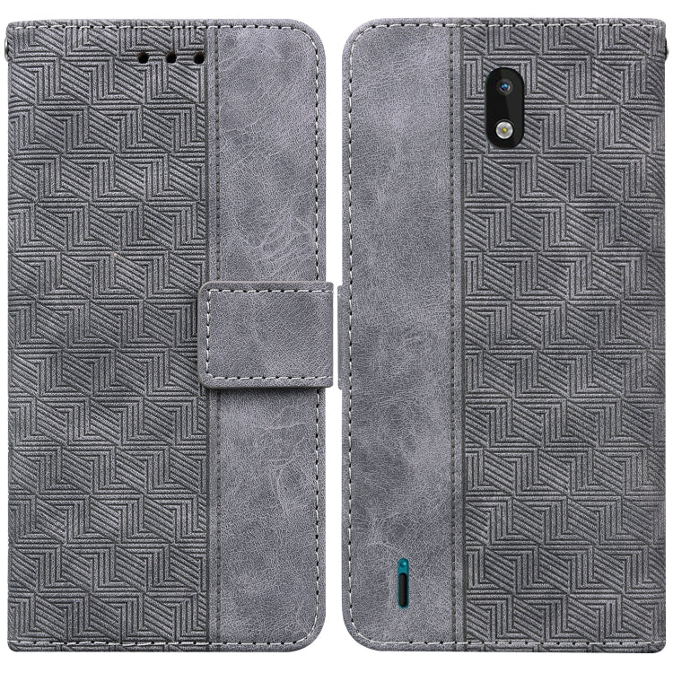 Custodia per telefono in pelle goffrata geometrica, For Nokia 1.3, For Nokia 5.3, For Nokia 5.4, For Nokia C20 / C10