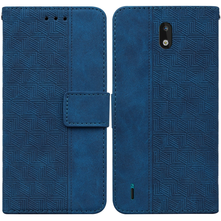 Custodia per telefono in pelle goffrata geometrica, For Nokia 1.3, For Nokia 5.3, For Nokia 5.4, For Nokia C20 / C10