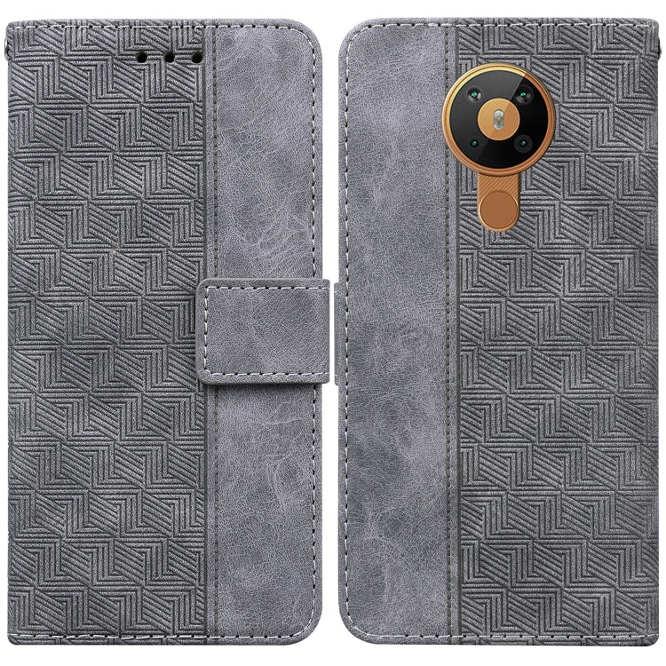 Custodia per telefono in pelle goffrata geometrica, For Nokia 1.3, For Nokia 5.3, For Nokia 5.4, For Nokia C20 / C10