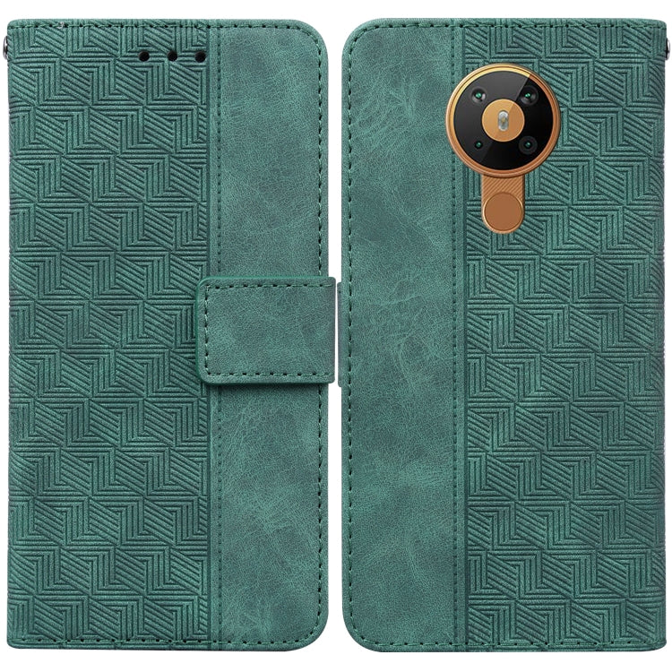 Custodia per telefono in pelle goffrata geometrica, For Nokia 1.3, For Nokia 5.3, For Nokia 5.4, For Nokia C20 / C10