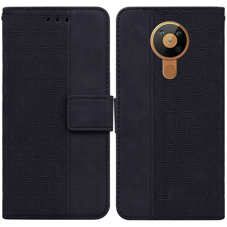 Custodia per telefono in pelle goffrata geometrica, For Nokia 1.3, For Nokia 5.3, For Nokia 5.4, For Nokia C20 / C10