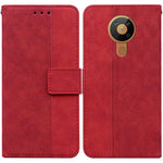 Custodia per telefono in pelle goffrata geometrica, For Nokia 1.3, For Nokia 5.3, For Nokia 5.4, For Nokia C20 / C10