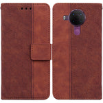 Custodia per telefono in pelle goffrata geometrica, For Nokia 1.3, For Nokia 5.3, For Nokia 5.4, For Nokia C20 / C10
