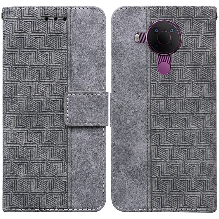 Custodia per telefono in pelle goffrata geometrica, For Nokia 1.3, For Nokia 5.3, For Nokia 5.4, For Nokia C20 / C10