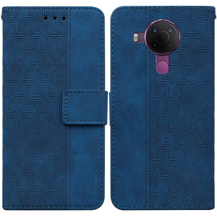 Custodia per telefono in pelle goffrata geometrica, For Nokia 1.3, For Nokia 5.3, For Nokia 5.4, For Nokia C20 / C10