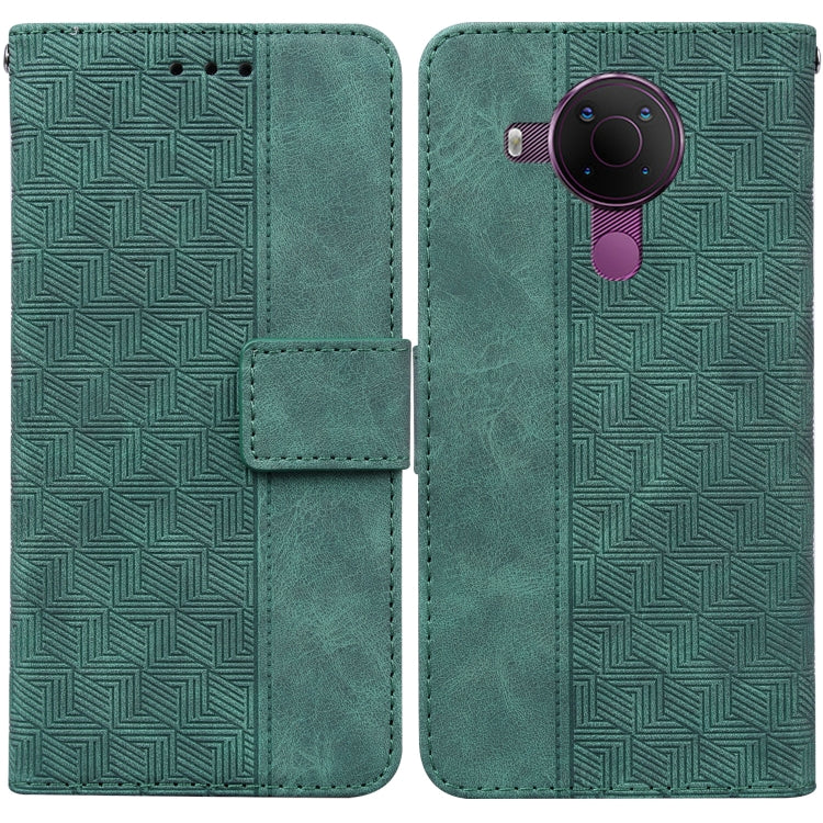Custodia per telefono in pelle goffrata geometrica, For Nokia 1.3, For Nokia 5.3, For Nokia 5.4, For Nokia C20 / C10