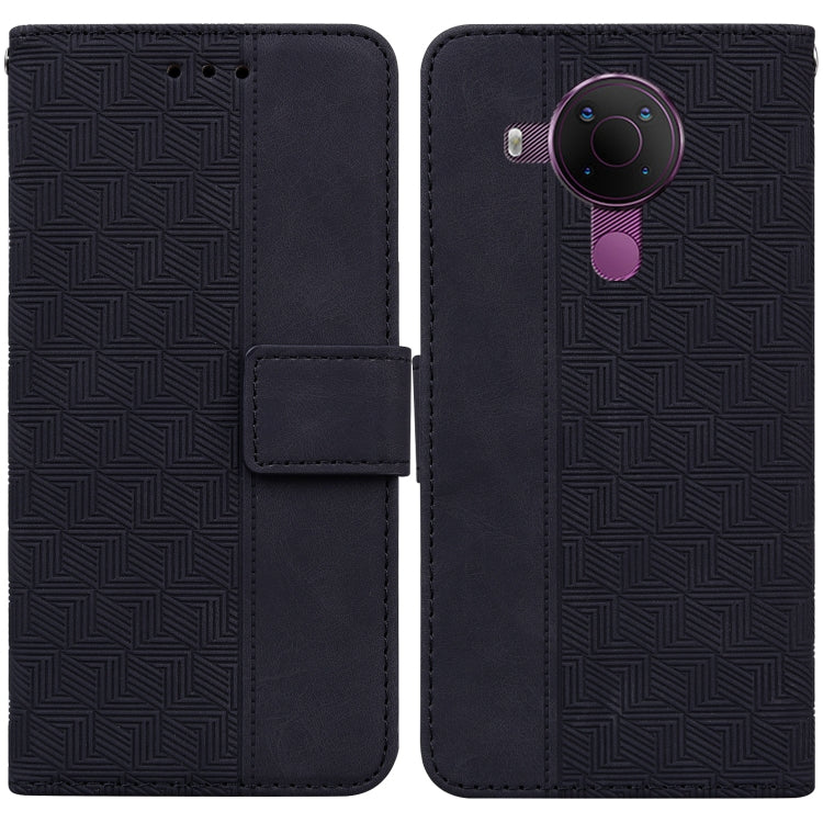 Custodia per telefono in pelle goffrata geometrica, For Nokia 1.3, For Nokia 5.3, For Nokia 5.4, For Nokia C20 / C10