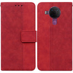 Custodia per telefono in pelle goffrata geometrica, For Nokia 1.3, For Nokia 5.3, For Nokia 5.4, For Nokia C20 / C10