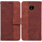 Custodia per telefono in pelle goffrata geometrica, For Nokia 1.3, For Nokia 5.3, For Nokia 5.4, For Nokia C20 / C10