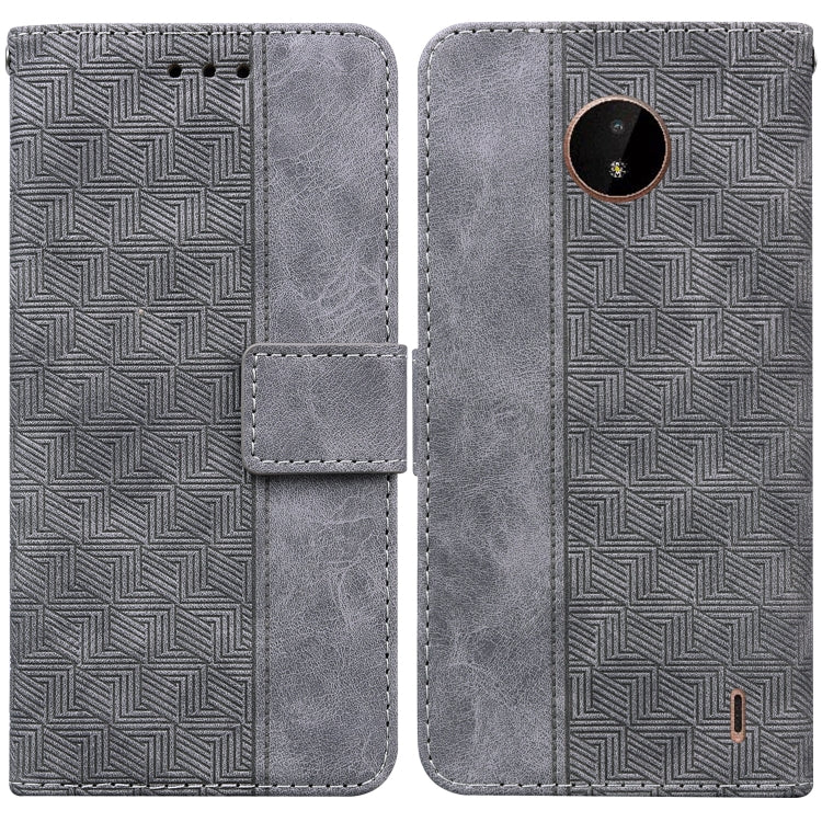 Custodia per telefono in pelle goffrata geometrica, For Nokia 1.3, For Nokia 5.3, For Nokia 5.4, For Nokia C20 / C10