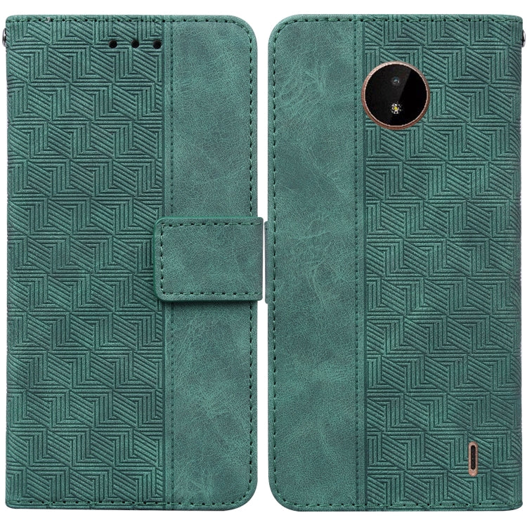 Custodia per telefono in pelle goffrata geometrica, For Nokia 1.3, For Nokia 5.3, For Nokia 5.4, For Nokia C20 / C10
