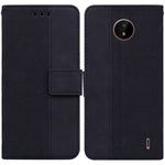 Custodia per telefono in pelle goffrata geometrica, For Nokia 1.3, For Nokia 5.3, For Nokia 5.4, For Nokia C20 / C10