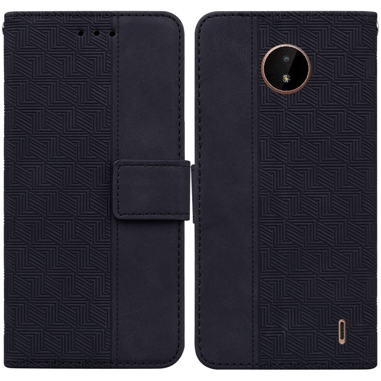 Custodia per telefono in pelle goffrata geometrica, For Nokia 1.3, For Nokia 5.3, For Nokia 5.4, For Nokia C20 / C10