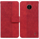 Custodia per telefono in pelle goffrata geometrica, For Nokia 1.3, For Nokia 5.3, For Nokia 5.4, For Nokia C20 / C10