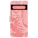 Custodia per telefono in pelle a vibrazione orizzontale con motivo a tigre in rilievo, For Google Pixel 7 Pro 5G, For Google Pixel 7 5G, For Motorola Moto G31 4G(Brazil ), For OPPO A16K