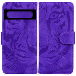 Custodia per telefono in pelle a vibrazione orizzontale con motivo a tigre in rilievo, For Google Pixel 7 Pro 5G, For Google Pixel 7 5G, For Motorola Moto G31 4G(Brazil ), For OPPO A16K