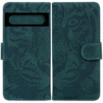Custodia per telefono in pelle a vibrazione orizzontale con motivo a tigre in rilievo, For Google Pixel 7 Pro 5G, For Google Pixel 7 5G, For Motorola Moto G31 4G(Brazil ), For OPPO A16K
