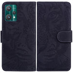 Custodia per telefono in pelle a vibrazione orizzontale con motivo a tigre in rilievo, For OPPO Realme 9 Pro, For OPPO Realme 9 Pro+, For OPPO Realme 9i / A76 / A36, For OPPO Reno7 5G Taiwan Version/Find X5 Lite