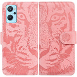 Custodia per telefono in pelle a vibrazione orizzontale con motivo a tigre in rilievo, For OPPO Realme 9 Pro, For OPPO Realme 9 Pro+, For OPPO Realme 9i / A76 / A36, For OPPO Reno7 5G Taiwan Version/Find X5 Lite
