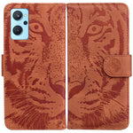 Custodia per telefono in pelle a vibrazione orizzontale con motivo a tigre in rilievo, For OPPO Realme 9 Pro, For OPPO Realme 9 Pro+, For OPPO Realme 9i / A76 / A36, For OPPO Reno7 5G Taiwan Version/Find X5 Lite