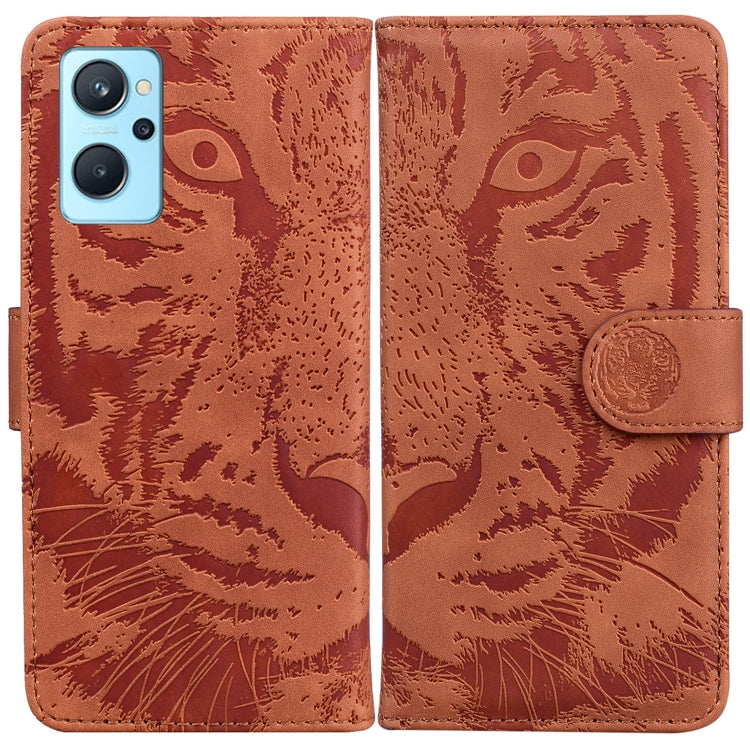 Custodia per telefono in pelle a vibrazione orizzontale con motivo a tigre in rilievo, For OPPO Realme 9 Pro, For OPPO Realme 9 Pro+, For OPPO Realme 9i / A76 / A36, For OPPO Reno7 5G Taiwan Version/Find X5 Lite