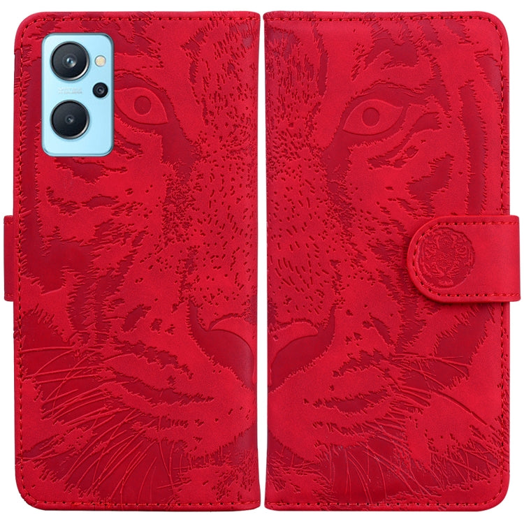 Custodia per telefono in pelle a vibrazione orizzontale con motivo a tigre in rilievo, For OPPO Realme 9 Pro, For OPPO Realme 9 Pro+, For OPPO Realme 9i / A76 / A36, For OPPO Reno7 5G Taiwan Version/Find X5 Lite